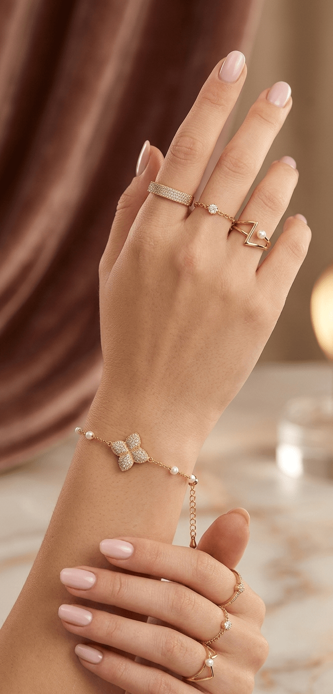 Butterfly Charm Adjustable Bracelet Golden