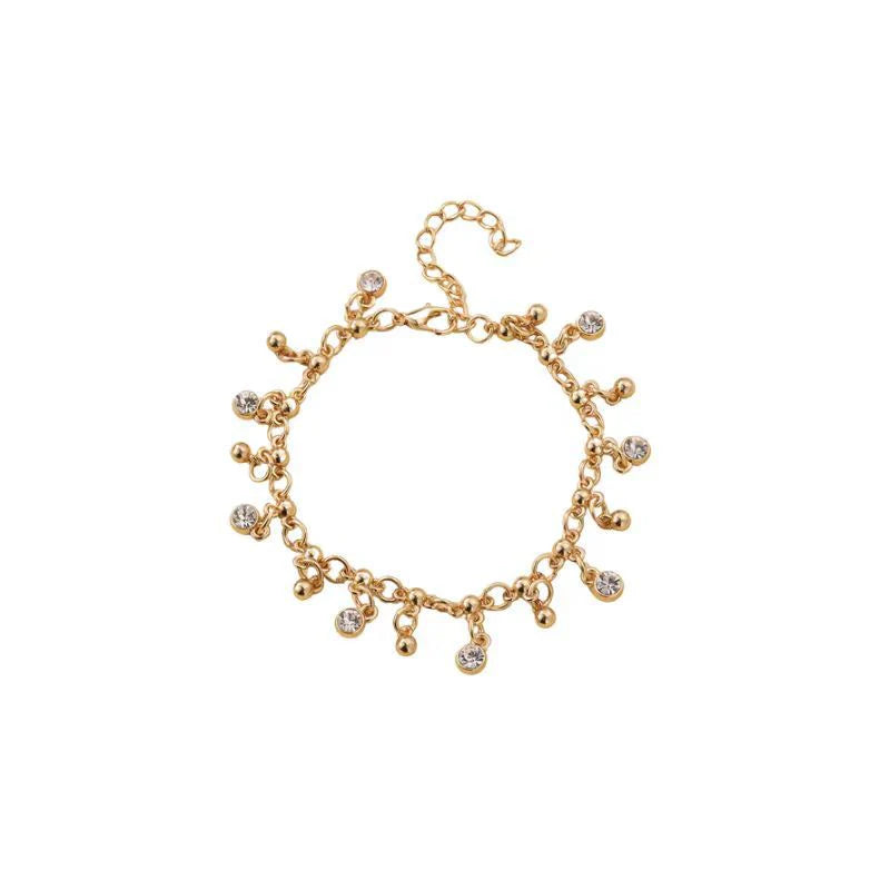Minimalist Diamond Studded Tassel Bracelet