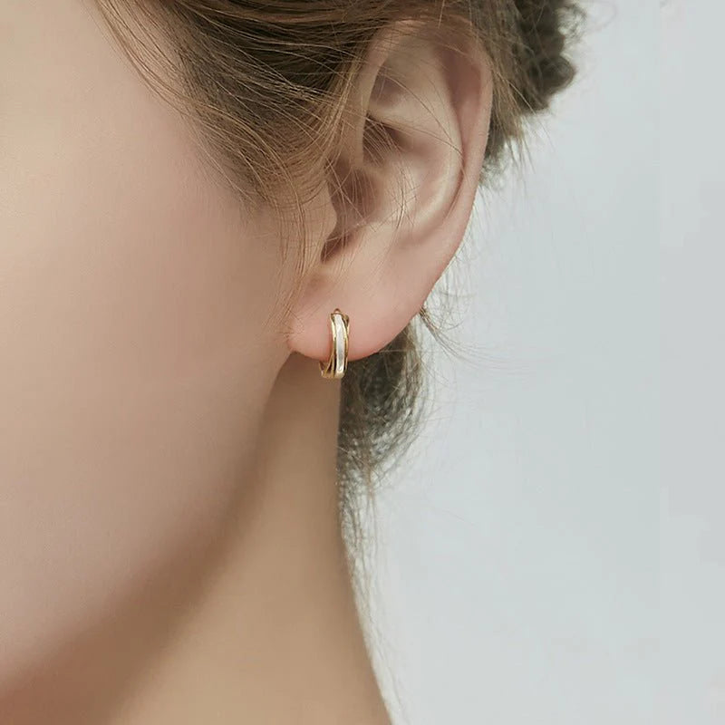 Womens Chic Niche Cross-design Earrings